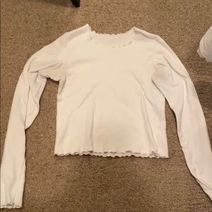 ruffle hem brandy long sleeve